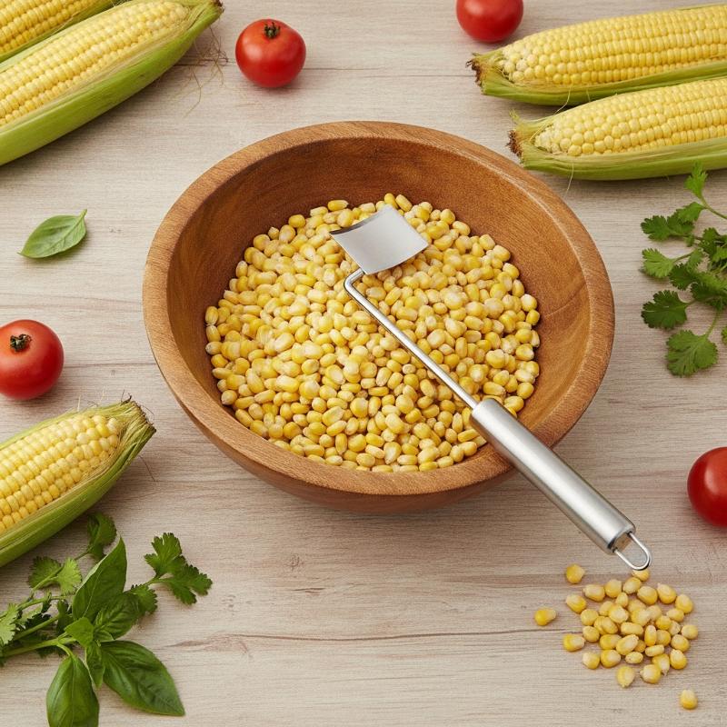 Home Cooking Restaurants - ステンレス製のトウモロコシ皮むき器、鋭利な刃、再利用可能なキッチンツール、レストランや家庭料理用