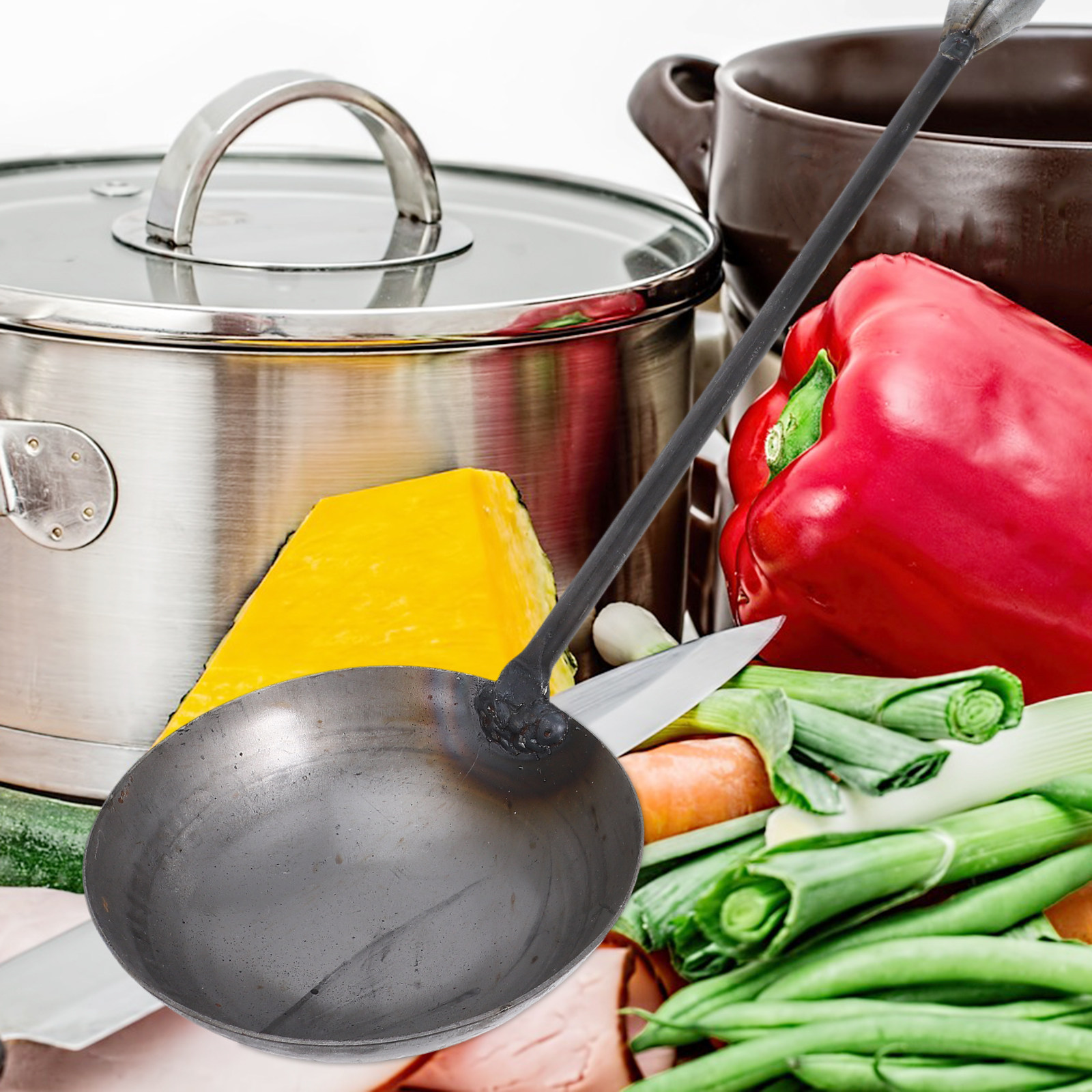鉄製の鍋用お玉、長柄のスープ用スプーン、調理器具セット。家庭 - Home Cooking Restaurants のレビューと価格