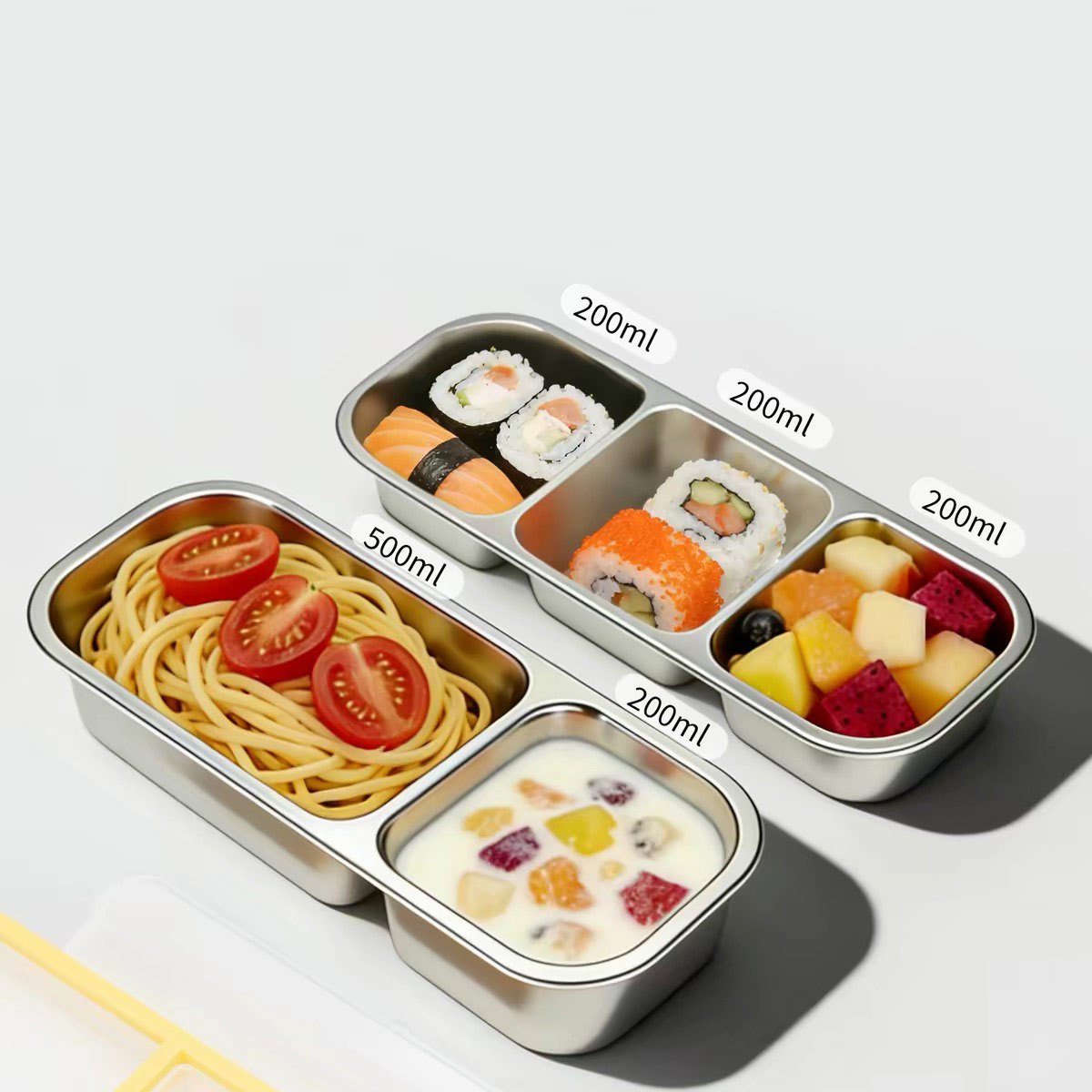 ステンレス製の蓋付き食品保存容器、食品グレードの密閉ランチボ - Home Cooking Food のレビューと価格