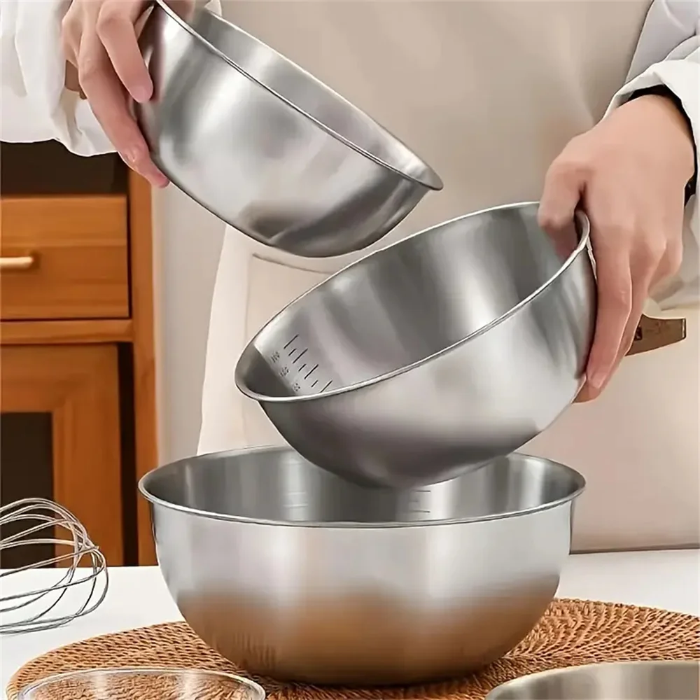 1-3個のステンレス製ボウルセット、目盛り付き、調理・ベーキ - Home Cooking Food のレビューと価格