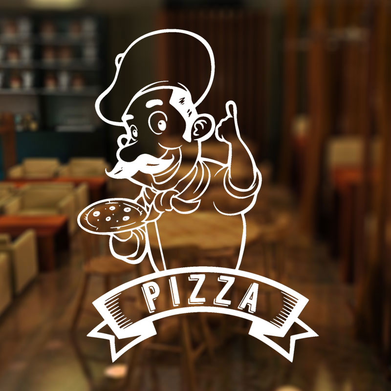 ピザピッツェリアロゴ調理サインウィンドウステッカービニールア - Home Cooking In Italian のレビューと価格